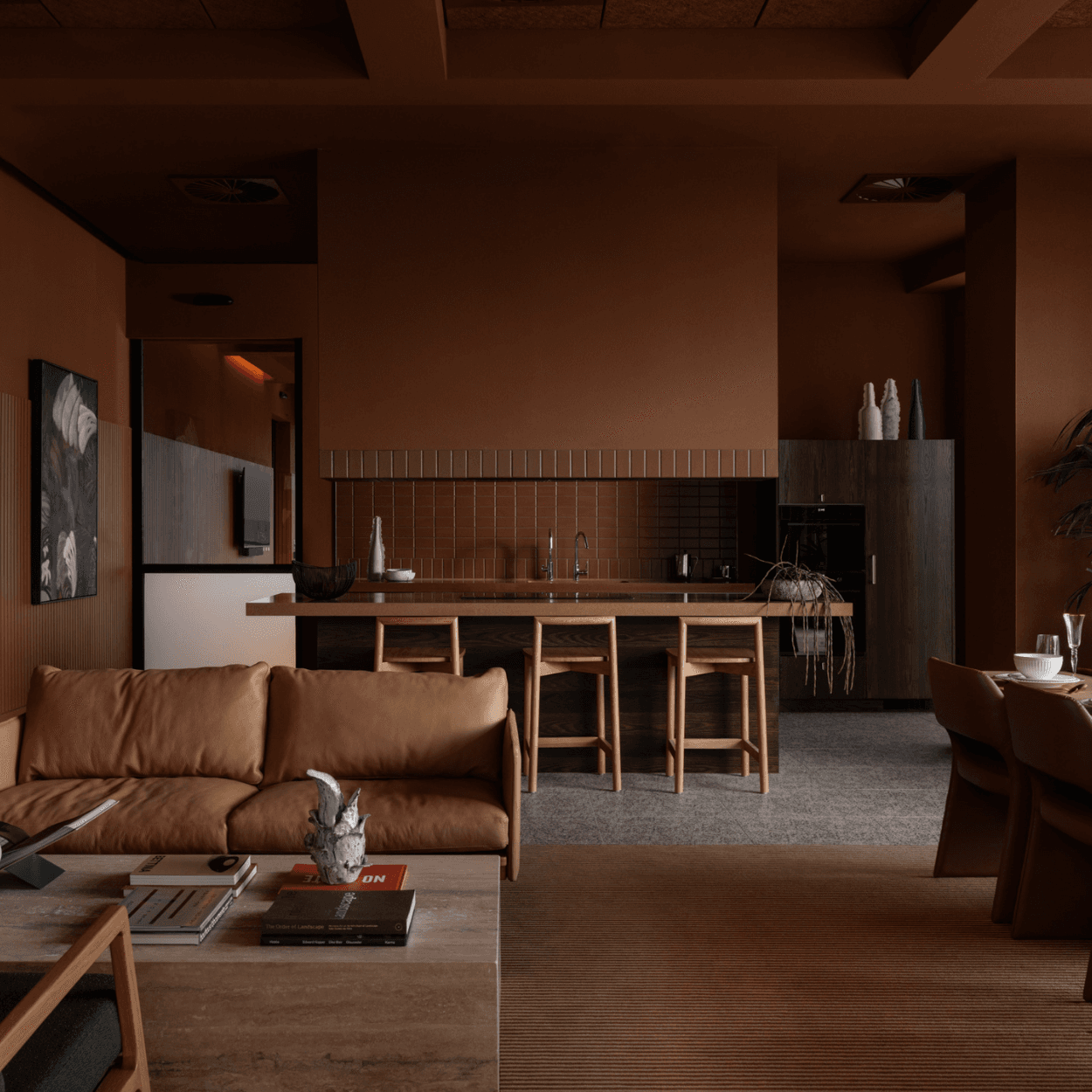 屋顶私人厨房和餐厅